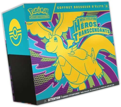 Pokémon - Pokemon Coffret - 9 boosters Coffret Dresseur d'Elite - ME02.5 Méga-Évolution - Héros Transcendants (Français)